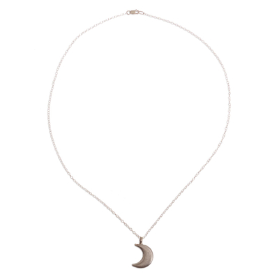 Collar colgante de plata esterlina - Colgante Luna Creciente y Collar de Cadena de Plata de Ley