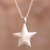 Sterling silver pendant necklace, 'Luminous Star' - Sterling Silver Rounded Star Pendant Necklace from Peru (image 2) thumbail