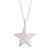 Collar colgante de plata esterlina - Collar con colgante de estrella redondeada de plata esterlina de Perú