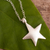 Sterling silver pendant necklace, 'Luminous Star' - Sterling Silver Rounded Star Pendant Necklace from Peru (image 2b) thumbail