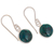 Sterling silver dangle earrings, 'Blue Green World' - Blue-Green Chrysocolla Dangle Earrings in Sterling Silver (image 2c) thumbail