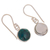 Sterling silver dangle earrings, 'Blue Green World' - Blue-Green Chrysocolla Dangle Earrings in Sterling Silver (image 2d) thumbail
