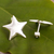 Sterling silver stud earrings, 'Star Struck' - Sterling Silver Stud Earrings with Shiny Stars from Peru (image 2b) thumbail