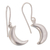 Sterling silver dangle earrings, 'Facing Moons' - Sterling Silver Crescent Moon Dangle Earrings from Peru (image 2c) thumbail