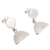 Sterling silver dangle earrings, 'Full Moon Coming' - Sterling Silver Dangle Earrings With Half and Full Circles (image 2d) thumbail