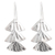 Sterling silver dangle earrings, 'Triple Fan' - Sterling Silver Dangle Earrings with Triple Fan Design (image 2a) thumbail