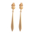 Gold-plated dangle earrings, 'Looking Back' - 18K Gold Plated Slender Dangle Earrings From Peru (image 2a) thumbail