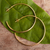 Gold plated half hoop earrings, 'Peruvian Circles' - 18K Gold Plated Classic Half Hoop Earrings from Peru thumbail