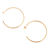 Gold plated half hoop earrings, 'Peruvian Circles' - 18K Gold Plated Classic Half Hoop Earrings from Peru (image 2a) thumbail