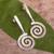 Sterling silver dangle earrings, 'Infinite Spiral' - Sterling Silver Dangle Earrings with Rod and Spiral Motif (image 2b) thumbail