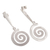 Sterling silver dangle earrings, 'Infinite Spiral' - Sterling Silver Dangle Earrings with Rod and Spiral Motif (image 2d) thumbail