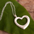 Sterling silver pendant necklace, 'Errant Heart' - Sterling Silver Heart Pendant Necklace with Bright Finish (image 2b) thumbail