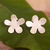 Pendientes de botón de plata de ley - Pendientes Botón de Plata de Ley con Diseño de Flores de Perú