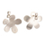 Sterling silver button earrings, 'Hippie Flower Power' - Sterling Silver Button Earrings with Flower Design from Peru