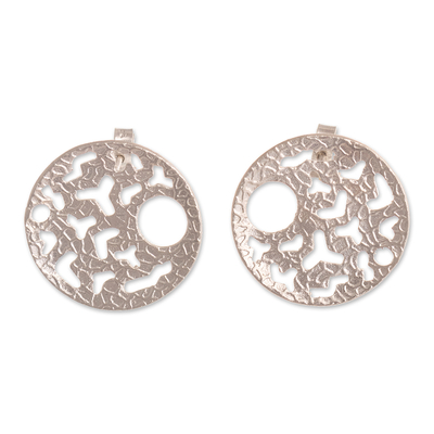 Sterling Silver Earrings With Microbe Motif From Peru