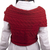 Chaleco suéter en mezcla de alpaca - Chaleco suéter cruzado rojo oscuro mezcla de alpaca de Perú