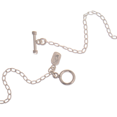 Halskette mit Opalanhänger - Halskette mit Rosenopal-Anhänger an einer Sterlingsilberkette