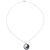 Sodalite pendant necklace, 'Waning Crescent Moon' - Sodalite and Sterling Silver Pendant Necklace with Moon thumbail
