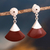 Jasper dangle earrings,  'Peruvian Fire' - Rust Colored Jasper and Sterling Silver Dangle Earrings (image 2) thumbail
