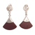 Jasper dangle earrings,  'Peruvian Fire' - Rust Colored Jasper and Sterling Silver Dangle Earrings (image 2b) thumbail