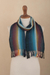 100% alpaca scarf, 'Pastoruri Rainbow' - Hand Woven 100% Alpaca Wool Scarf in Rainbow Colors (image 2b) thumbail