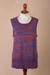 Cotton blend sweater vest, 'Opposites in Harmony' - Blue and Orange Knit Sweater Vest in Cotton and Rayon (image 2d) thumbail