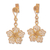 Vergoldete Ohrhänger - Von Jara-Blüten inspirierte, mit 24 Karat vergoldete, filigrane Ohrringe