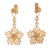 Gold plated dangle earrings, 'Mediterranean Filigree Flower' - Jara Flower Inspired 24k Gold Plated Filigree Earrings (image 2b) thumbail
