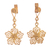 Gold plated dangle earrings, 'Mediterranean Filigree Flower' - Jara Flower Inspired 24k Gold Plated Filigree Earrings