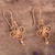 Vergoldete Ohrhänger - Von Schmetterlingen inspirierte, 24 Karat vergoldete, filigrane Ohrringe