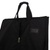 Canvas garment bag, 'Safe Travels' - Black Polyester Travel Bag with Multiple Compartments (image 2d) thumbail