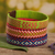 Manschettenarmbänder aus Naturfaser, (3er-Set) - Manschettenarmbänder mit kolumbianischen Vueltiao-Designs (3er-Set)