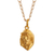 Gold-plated pendant necklace, 'Pensive Christ' - 18K Gold-Plated Sterling Silver Necklace with Christ Pendant thumbail