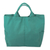 Cotton tote bag, 'Happy Beach' - Turquoise Blue Cotton Tote Bag with Four Compartments (image 2a) thumbail