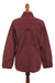 Cotton blouse, 'Lily of the Incas in Burgundy' - Embellished All-Cotton Blouse from Peru