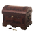 Leather and wood chest, 'Peruvian Treasure' - Leather Overlaid Wood Chest in Colonial Style from Peru thumbail