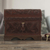 Leather and wood chest, 'Peruvian Cache' - Leather Overlaid Wood Chest in Colonial Style from Peru (image 2b) thumbail
