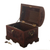 Leather and wood chest, 'Peruvian Cache' - Leather Overlaid Wood Chest in Colonial Style from Peru (image 2f) thumbail