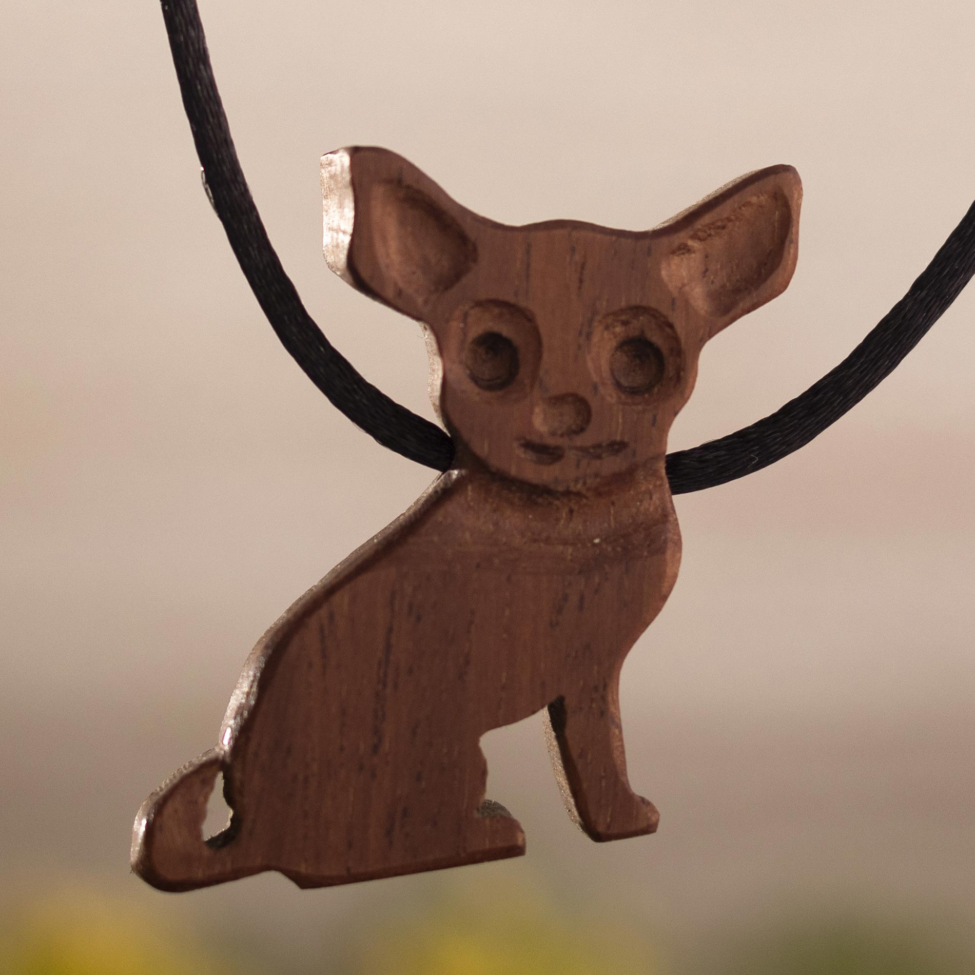 Chihuahua Dog Pet Cute Necklace Pendant Brown Jewelry Girls Gift