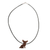 Wood pendant necklace, 'Little Chihuahua' - Small Dog Pendant of Aguano Wood on Black Nylon Cord (image 2c) thumbail