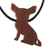 Wood pendant necklace, 'Little Chihuahua' - Small Dog Pendant of Aguano Wood on Black Nylon Cord (image 2d) thumbail