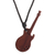 Wood pendant necklace, 'Balsam Rock' - Balsam Wood Modern Guitar Pendant Necklace from Peru (image 2a) thumbail