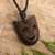 Wood pendant necklace, 'Peruvian Comedy' - Classic Comedy Mask Pendent of Tropical Wood from Peru (image 2b) thumbail