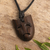 Wood pendant necklace, 'Peruvian Tragedy' - Greek Tragedy Mask Pendent of Tropical Wood from Peru (image 2b) thumbail