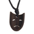 Wood pendant necklace, 'Peruvian Tragedy' - Greek Tragedy Mask Pendent of Tropical Wood from Peru (image 2d) thumbail