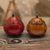 Cajas decorativas de mate seco, (par) - Figuras Decorativas de Búho de Calabazas Secas de Perú (Pareja)