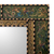 Reverse painted glass wall mirror, 'Green Peruvian Elegance' - Reverse Painted Glass and Wood Framed Wall Mirror from Peru (image 2b) thumbail