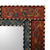 Reverse painted glass wall mirror, 'Russet Peruvian Elegance' - Red Reverse Painted Glass Framed Wall Mirror from Peru