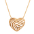 Gold plated pendant necklace, 'Swirling Heart' - 18K Gold-Plated Heart Pendant Necklace with Swirls thumbail