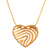 Gold plated pendant necklace, 'Swirling Heart' - 18K Gold-Plated Heart Pendant Necklace with Swirls (image 2d) thumbail